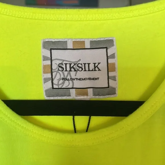 NWOT Men’s Neon Yellow SILSILK T-Shirt Size Large - Picture 4 of 5